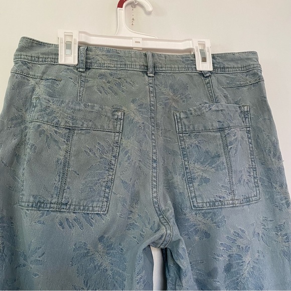 ANTHROPOLOGIE Pretty Women's Bootcut Blue Floral Jeans Size 28 - Picture 6 of 12